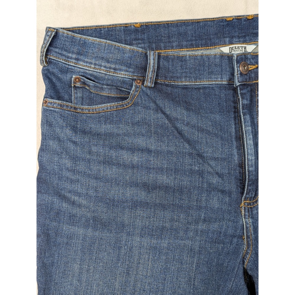 Duluth Trading Co Women's Plus Daily Denim Slim Leg Jeans Size 18W Dark Blue